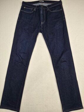 Lands End Square Rigger Mens Straight Fit Jeans Size 33X33 Dark Wash Denim